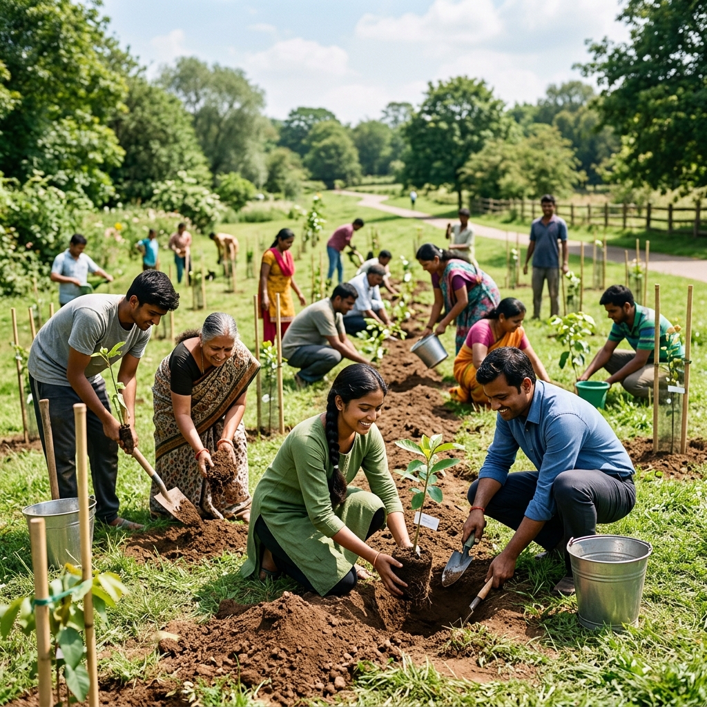 Social & Ecological Camps - tree plantations and yoga center by PWS